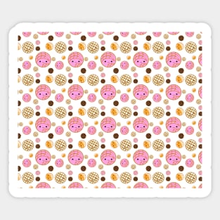 Colorful Mexican Pan Dulce Conchas Pattern Sticker